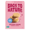 Back to Nature Golden Vanilla Creme Sandwich Cookies, Plant-Based, Non-GMO, 8.25 oz Box