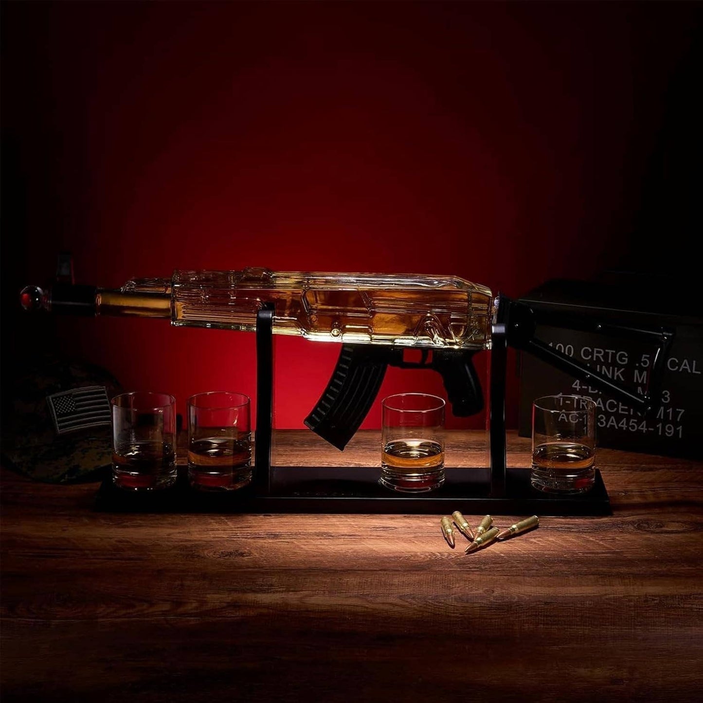 AK47 Gun Decanter Set | 710 ml | 4, 10.5oz