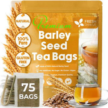 Premium Barley Tea Bags, 100% Natural & Pure from Barley. Loose Barey Herbal Tea. No Sugar, No Caffeine, No Gluten, Vegan.