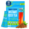 Unbrewed Planet Instant Iced Tea - 100% Pure Black Tea - 10 Single Serve Stick Packs - Unsweetened - Vegan - Gluten Free - On-th