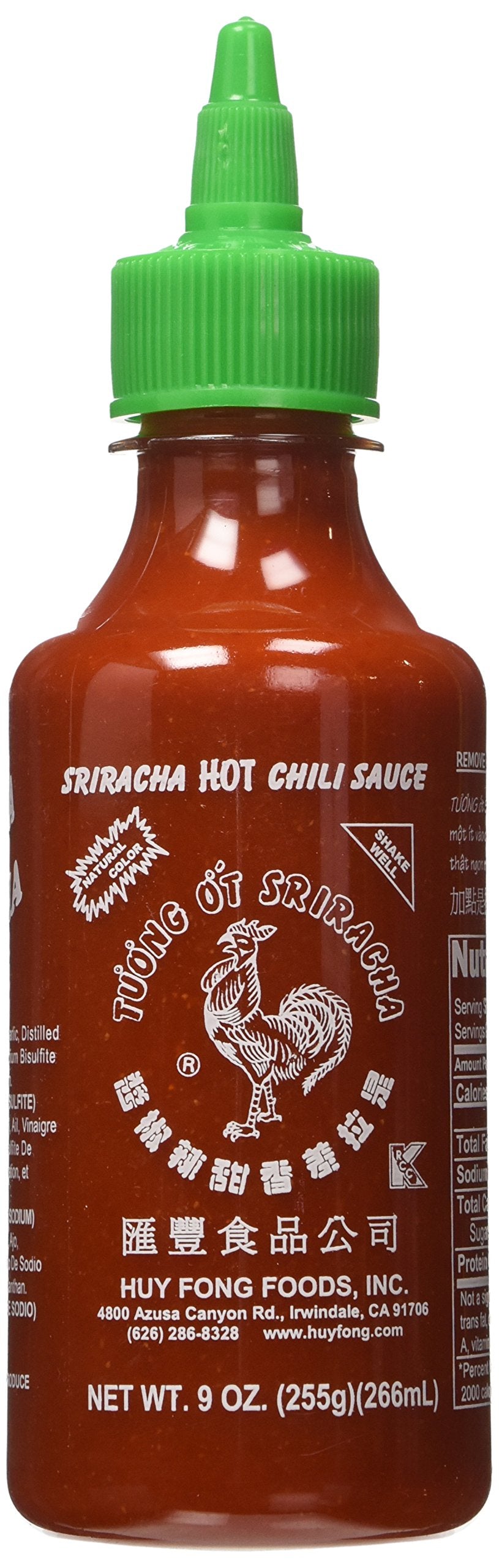 Huy Fong, Sriracha Hot Chili Sauce, 9 Ounce Bottle(Pack Of 6)