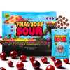 Final Boss Extremely Super Sour Candy, Natural Chewy Cranberry Gummies Made With Dried Fruit, Free Of Artificial Colors, Low Cal
