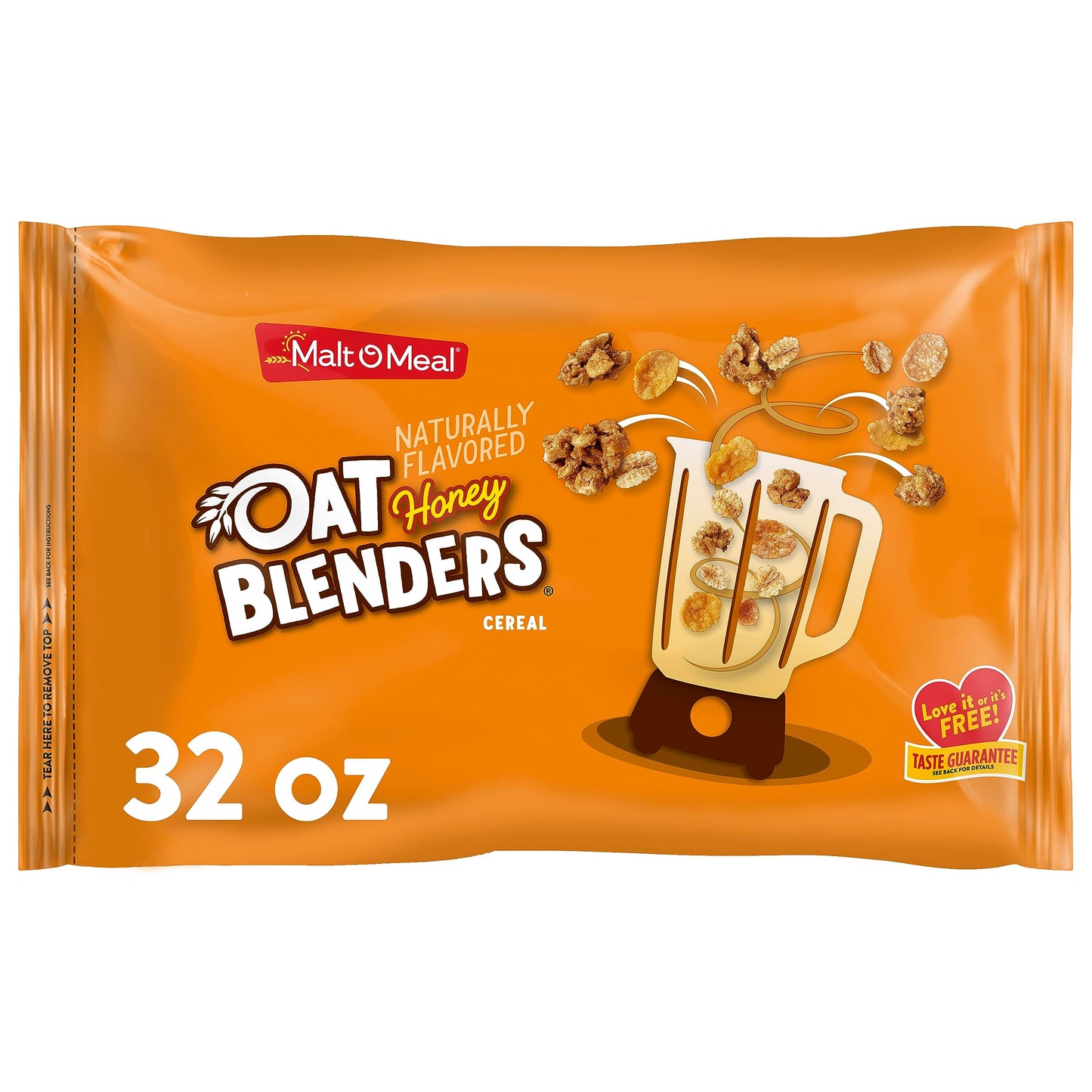 Malt-O-Meal Honey And Oat Blenders® Kids Breakfast Cereal, Family Size Bulk Bagged Cereal, 32 Ounce - 1 Count