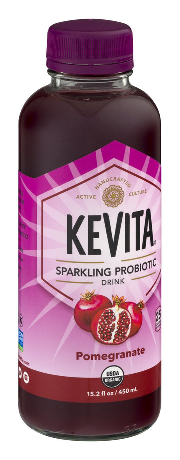 Kevita Organic Sparkling Probiotic Drink, Pomegranate, 15.2 Oz