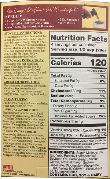 Dean Jacob's Creme Brulee Quick Mix, 4.1 oz - Easy Dessert Preparation, Gourmet Flavor, Perfect for Home Cooking