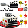 12 Pcs Movie Night Cake Topper Glitter Movie Cupcake Toppers Picks Movie Night Birthday Party Decoration For Movie Theme Birthda
