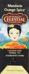 Celestial Seasonings Mandarin Orange Spice Herbal Tea 25 Tea Bags