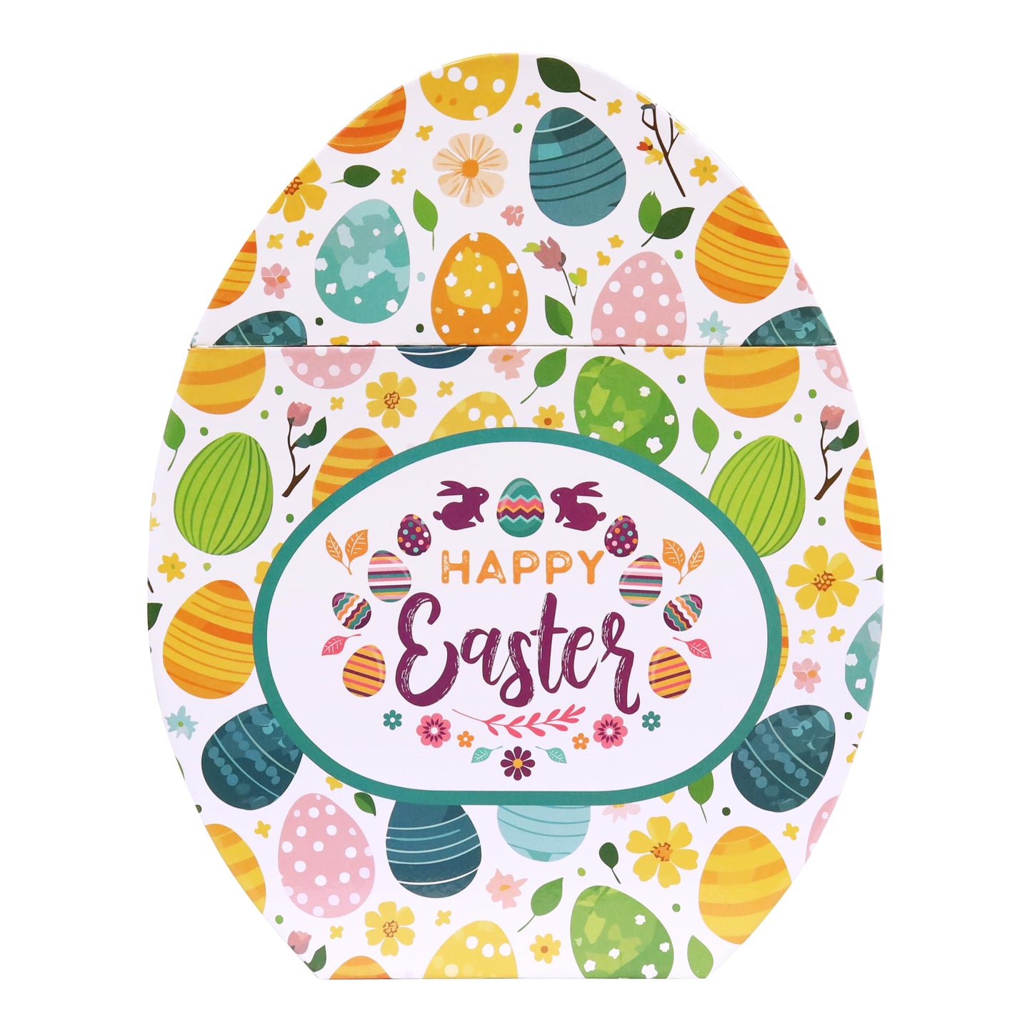 Easter Snack Egg Shape Box (38 Count) Filled With Candy, Marshmallow Gummies, Treats And Plush Easter Bunny, Great Package For F