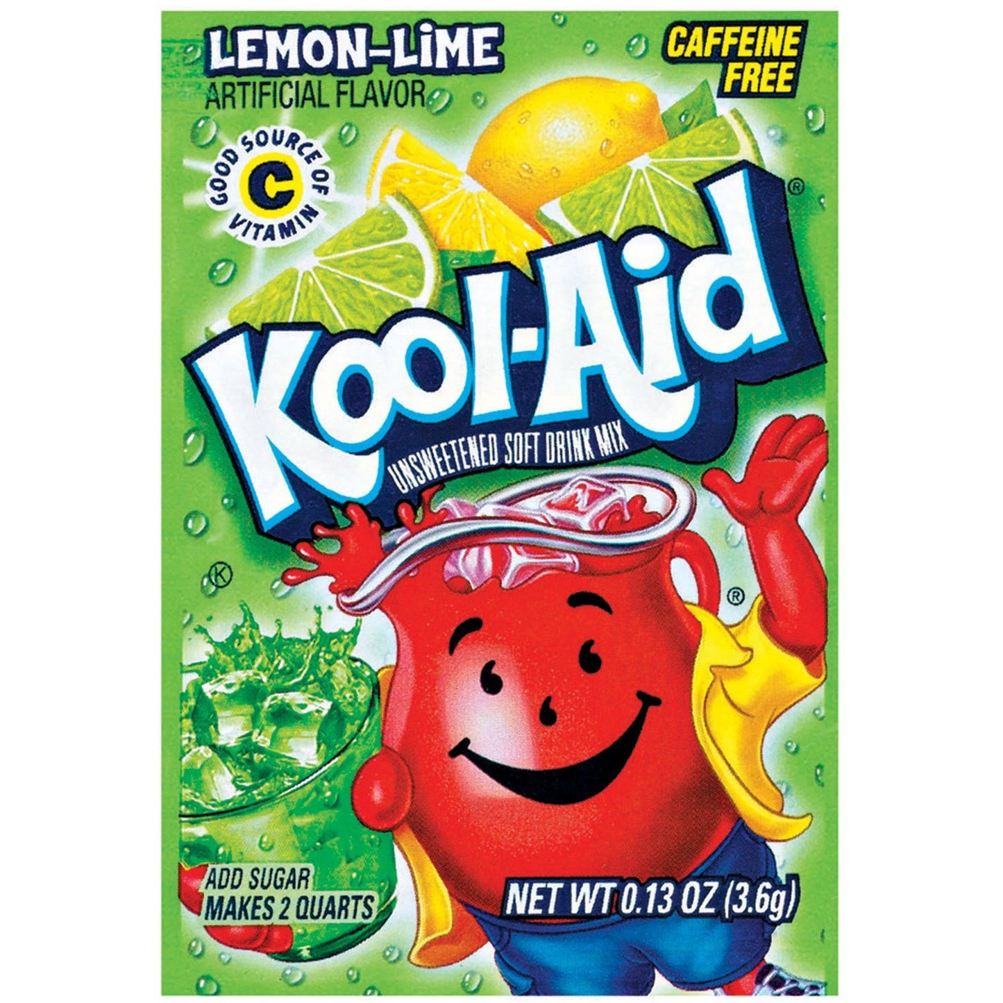 Kool-Aid Unsweetened Soft Drink Mix, Lemon-Lime, 13 oz, Pack of 192