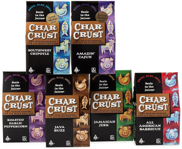 Char Crust Dry-Rub Seasoning Pack, Spicy Assortment, 4 Ounce (Pack Of 6)