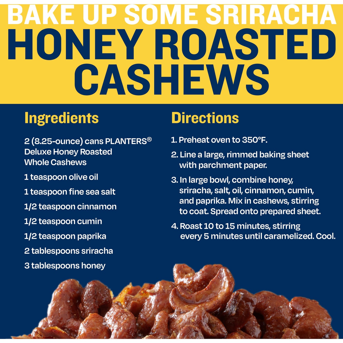 Planters Deluxe Honey Roasted Whole Cashews, 8.25oz Canister, Plant-Based Protein, Sweet and Salty Snack, Kosher