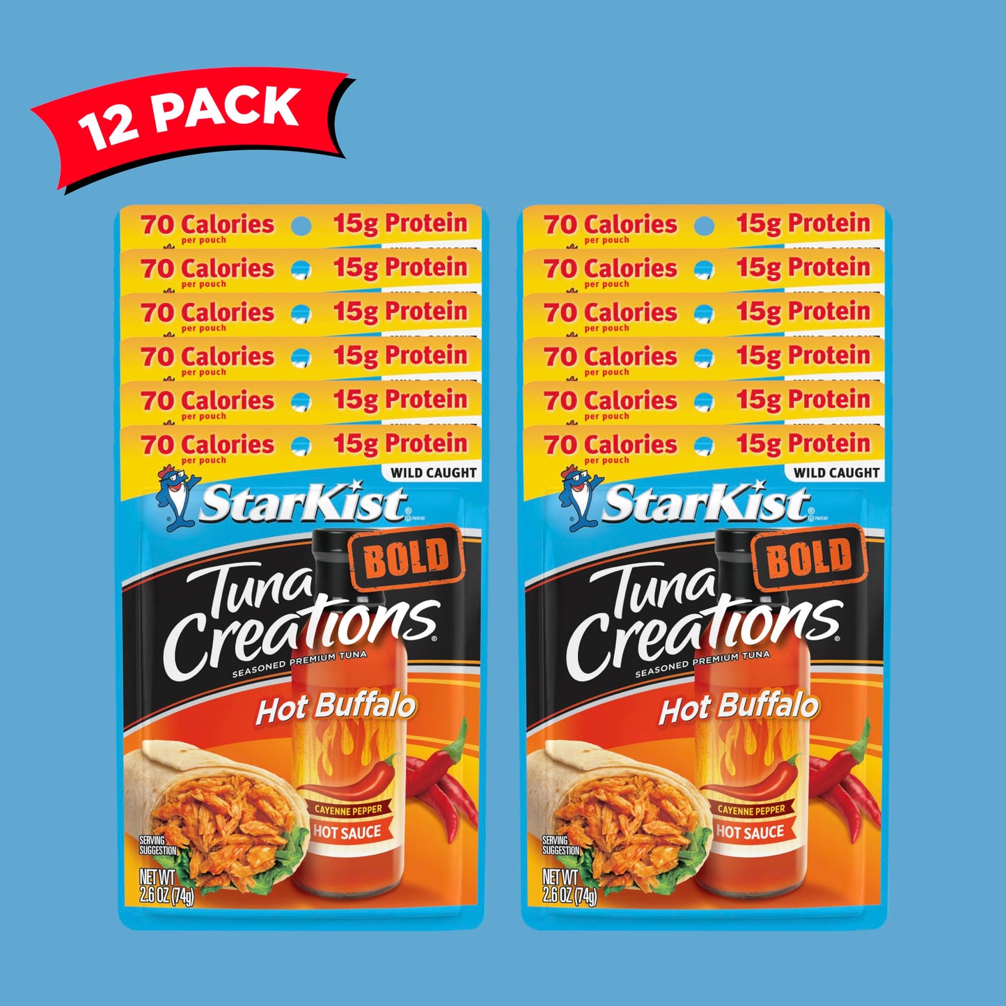 Starkist Tuna Creations Bold Hot Buffalo Style, 2.6 Oz, Pack Of 12