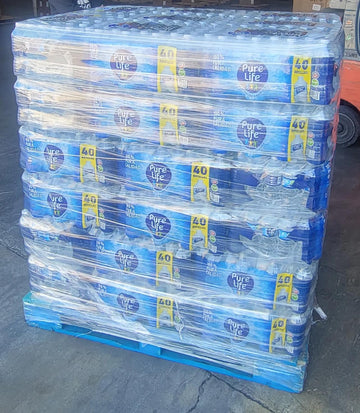 Generic Pure Life (16.9 Oz) - Full Pallet of Water - 40 Bottle of Water per Case - 1920 Bottles (48 Cases)