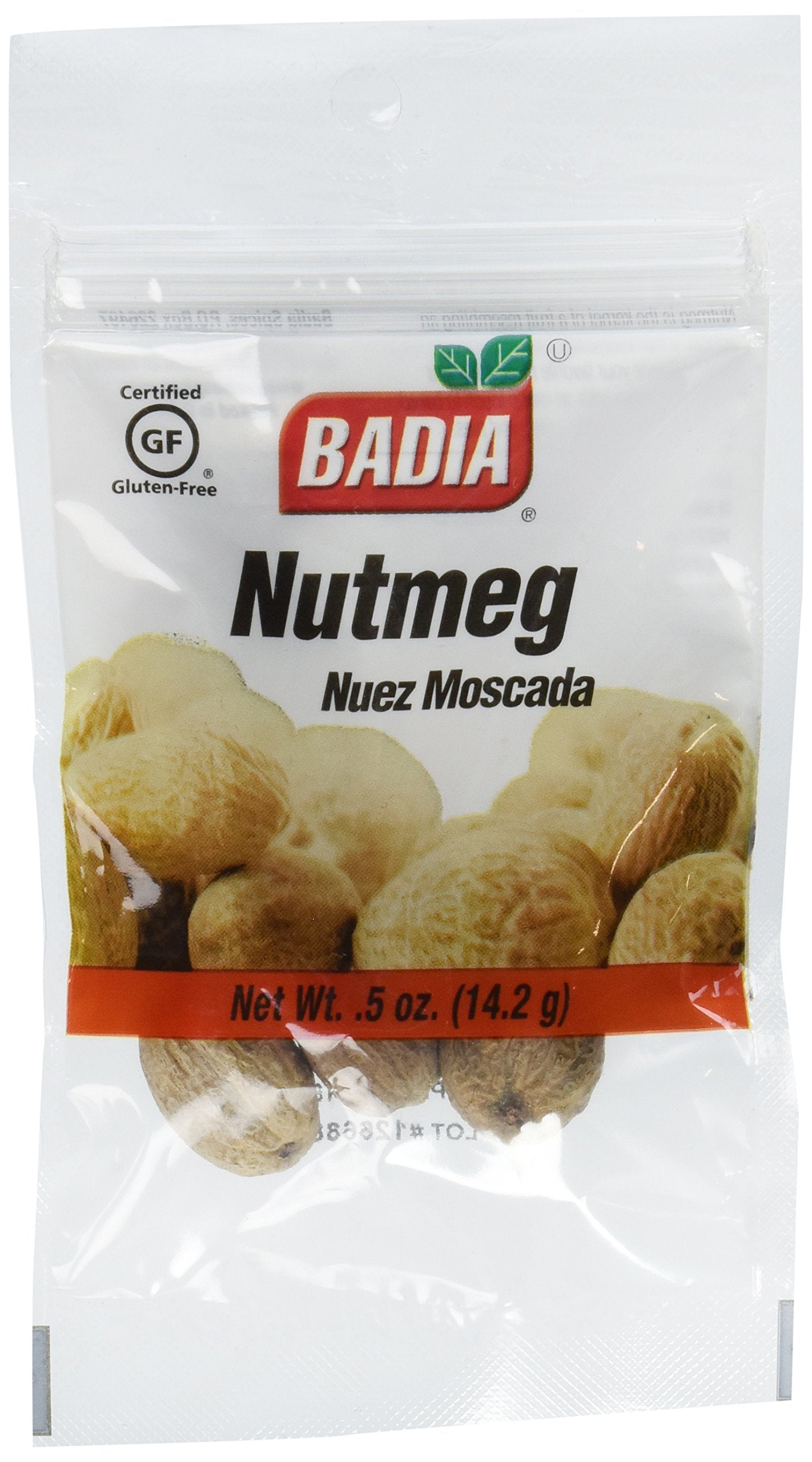 Badia Whole Nutmeg Net Wt. .5 Oz (14.2G)