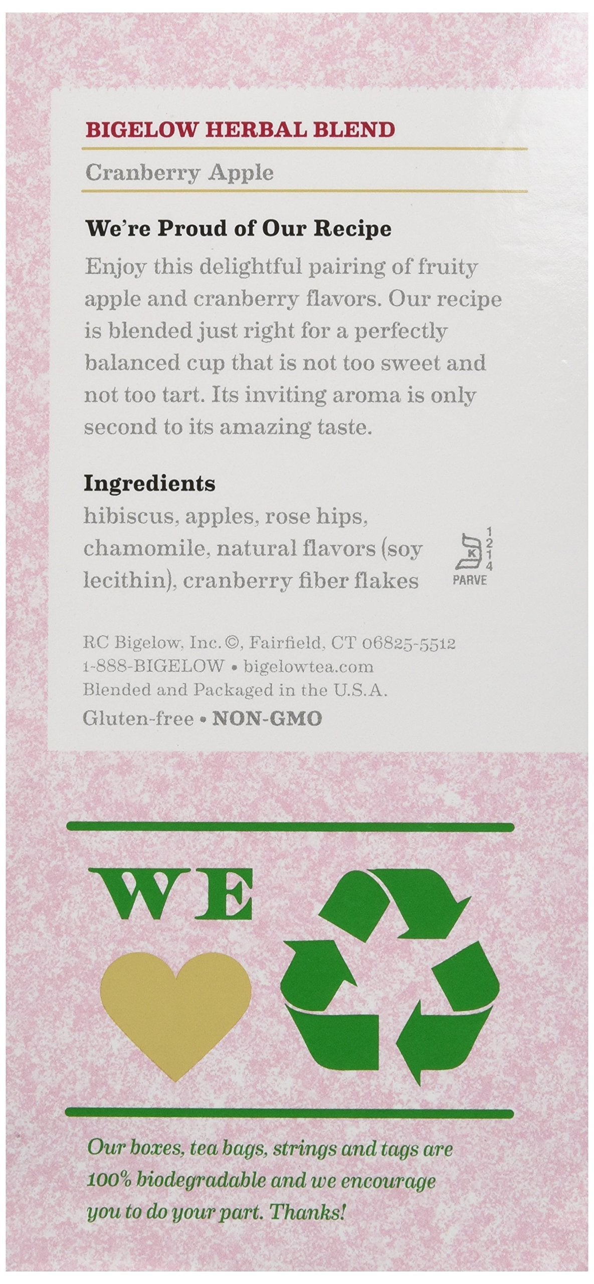 Bigelow Cranberry Apple Tea (Box Of 28)