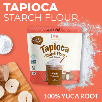 Iya Foods Tapioca Starch Flour - All Purpose Flour Organic, Grain-Free, Non-Gmo & Kosher Verified - Multi Purpose Substitute; Ma