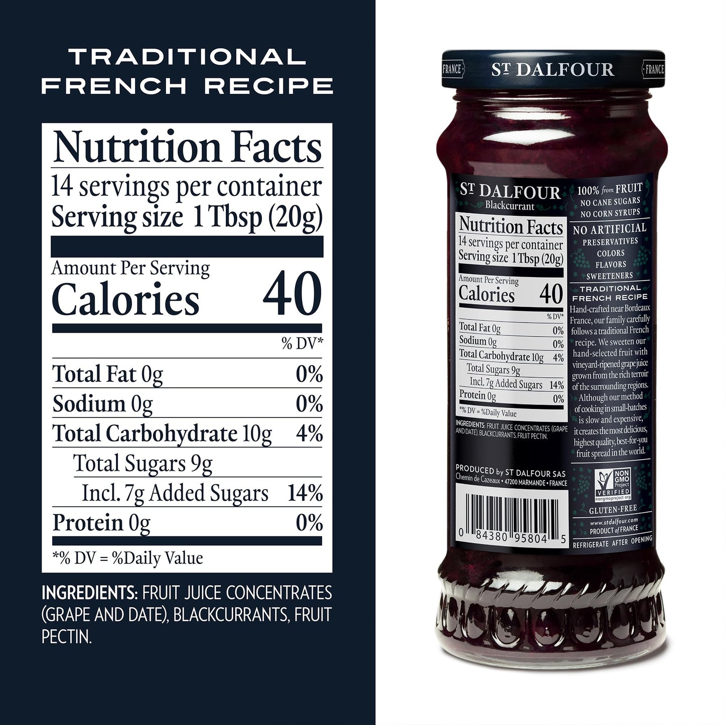St. Dalfour - St Dalfour Black Currant Preserve(Pack Of 6)