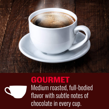 Hills Bros Single Serve Coffee Pods,Gourmet, Medium Roast, 12 Count-Keurig Compatible, Roasted Arabica Coffee, Smooth, Balanced