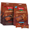 Loacker Chocolaterie Bundle - Individually Wrapped Top-Grade Dark Chocolate And Milk Chocolate Enrobed Crispy Cocoa Wafer Minis With Chocolate Cream Filling - Sustainably Sourced - Made In Italy - 4 X 4.02 Oz Bags