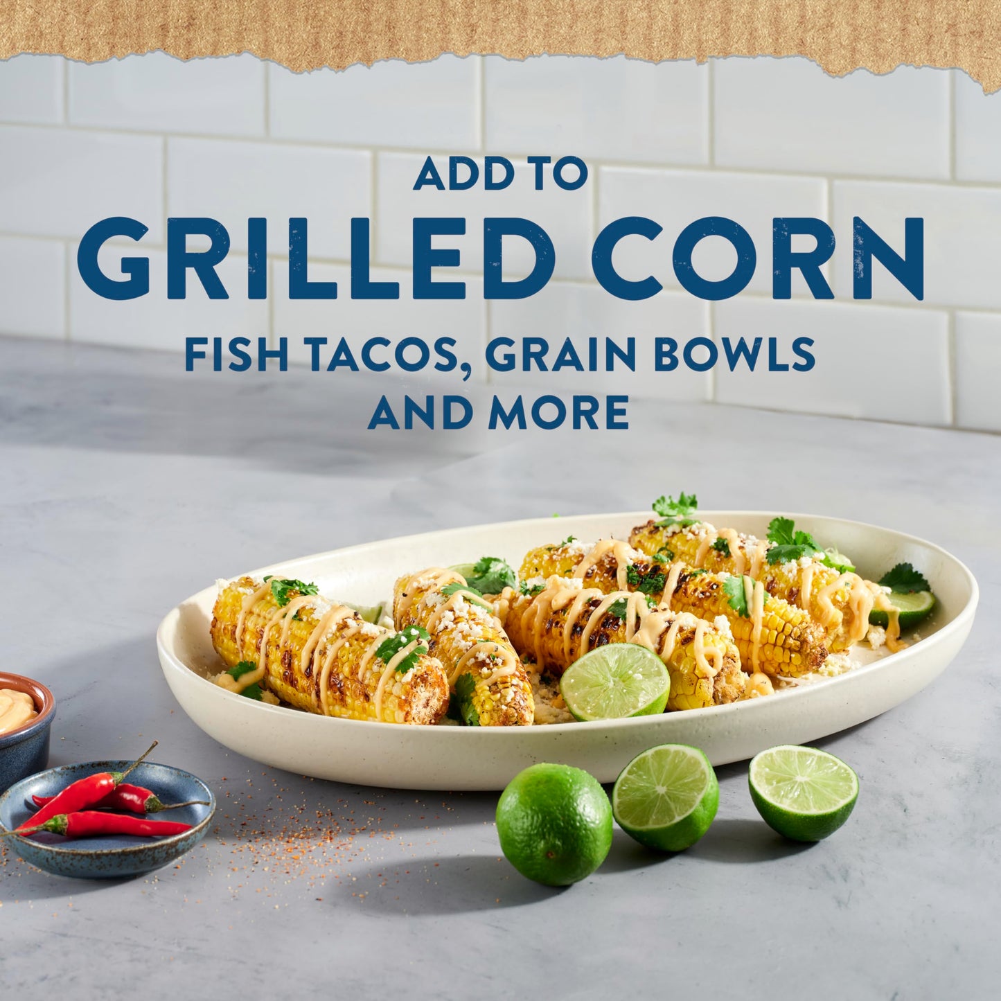 Hellmann'S Mayonnaise Dressing 8 Count Chili Lime For Grilled Corn, Tacos, Grain Bowls & More, With Taj N Cl Sico Seasoning, R