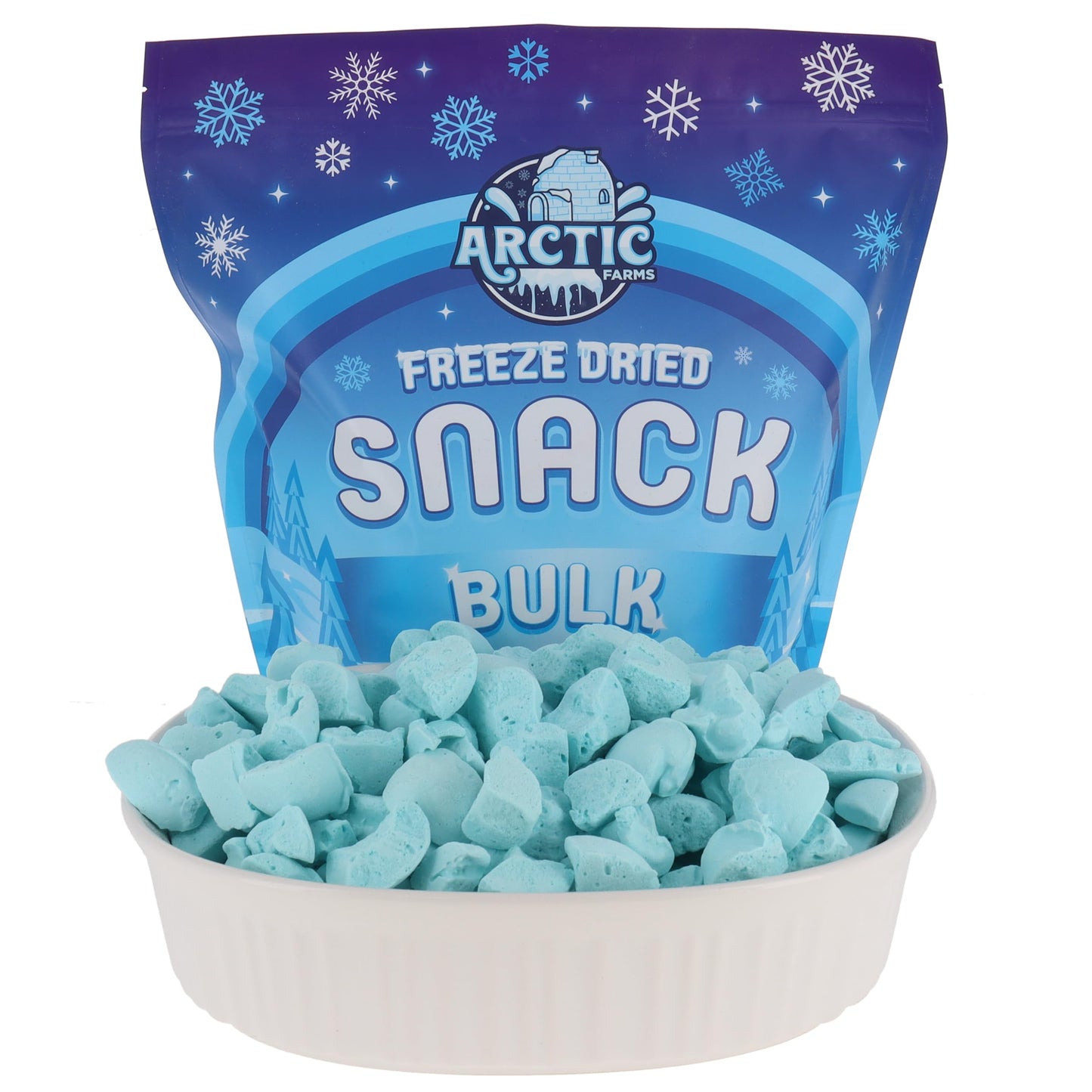 Arctic Farms Freeze Dried Ice Cream Bits Bulk - Does Not Melt (Cotton Candy - Blue) (1Lb)