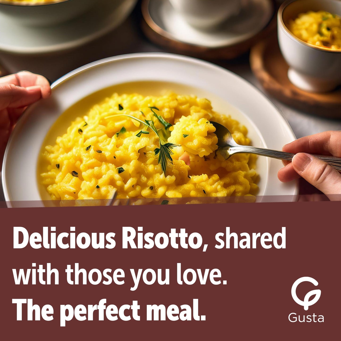 GUSTA Risotto alla Milanese Meal Kit - Gourmet Italian Food - Makes 5 Meals - Includes Recipe Booklet