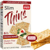 DOUzzle Gluten Free Flatbread Crackers, Slim Thins Pepper Flavor (6 Stay Fresh Packs - Pack of 1) Non Gebrokts Kosher for Passov