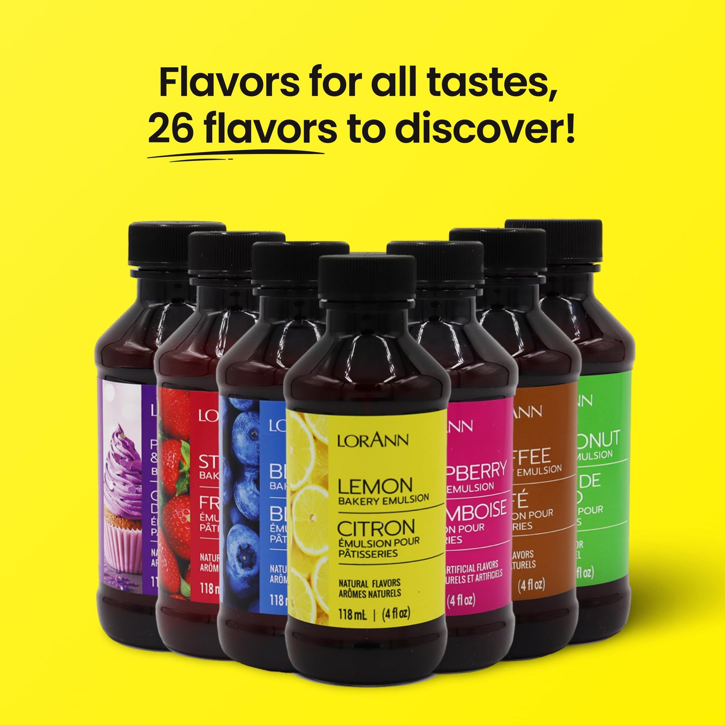 Lorann Oils Lemon Bakery Emulsion: Tangy Lemon Essence, Perfect For Amplifying Citrus Tones In Cakes, Cookies & Desserts, Gluten