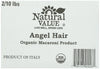 Natural Value Organic Angel Hair, Durum Wheat Semolina Pasta, 10 Pound