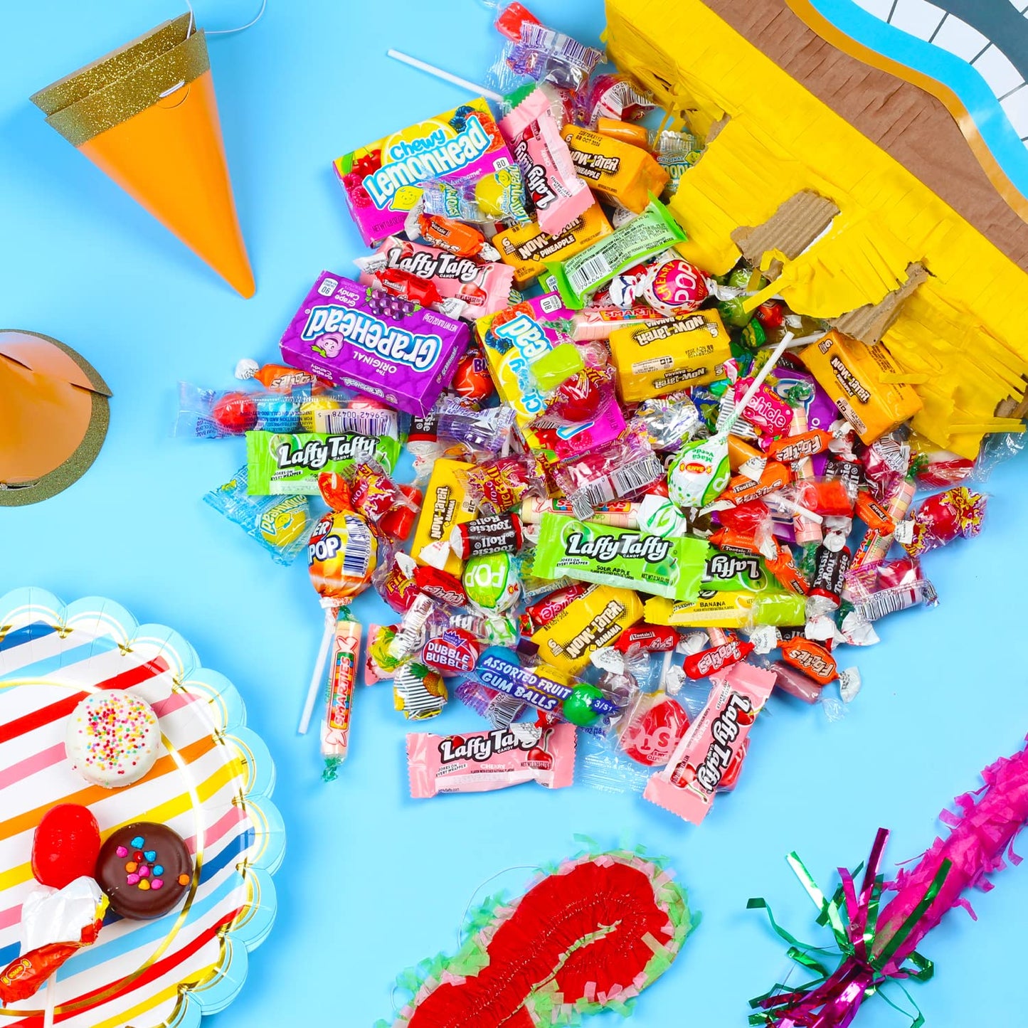 Holiday Party Pinata Candy Mix - 5 Pounds - Big Bulk Parade Candies - Birthday Candies For Goodie Bags - Candy Individually Wrapped - Pinata Filler Stuffer Variety Pack