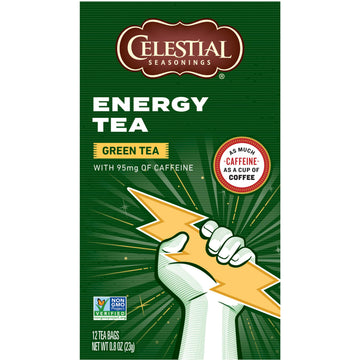 Celestial Seasonings Green Tea, Energy Green Tea, 12 Count, Pack of 1