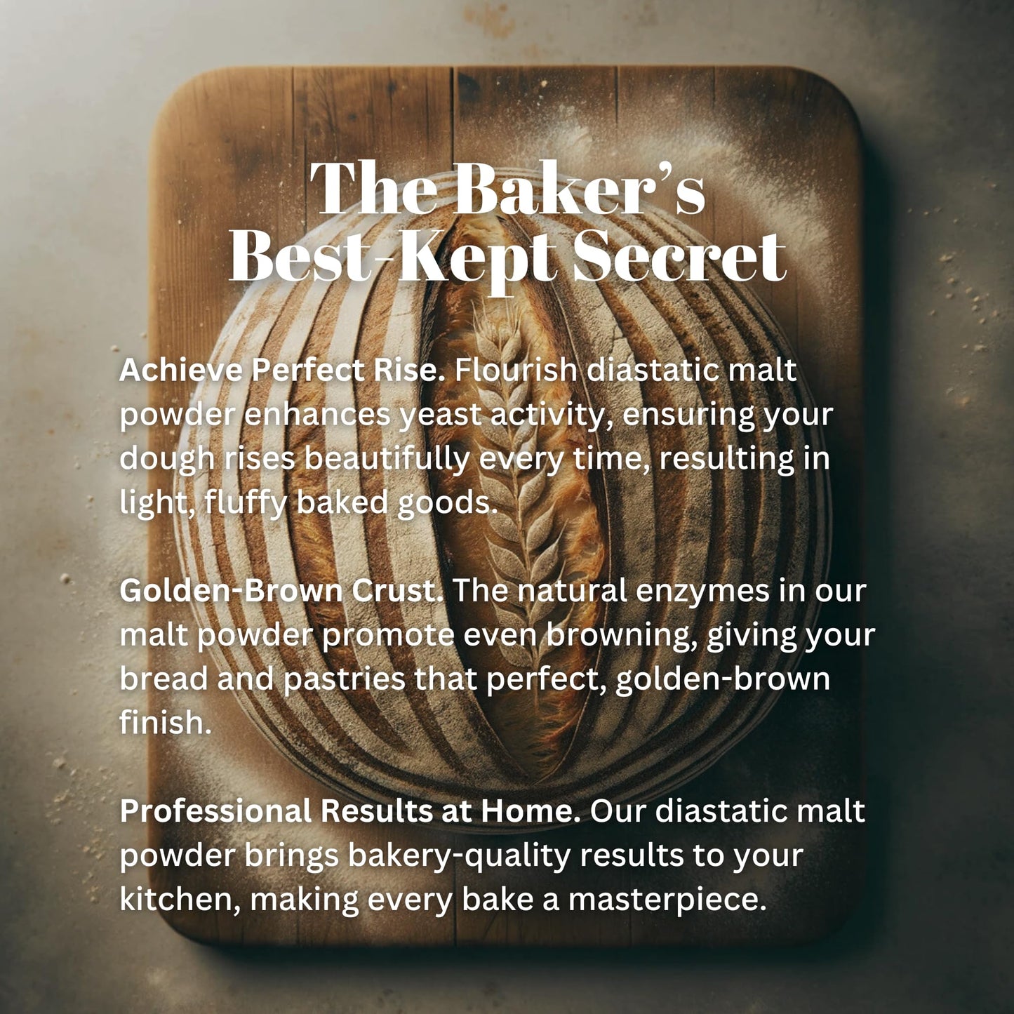 Flourish Millworks Diastatic Malt Powder - 8Oz - Premium Baking Enhancer & Dough Improver - The Baker'S Best-Kept Secret For Per