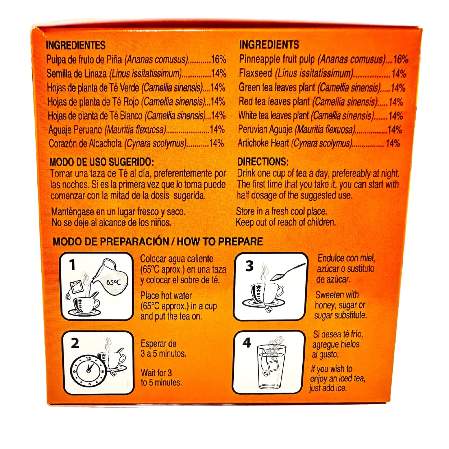 GN+Vida Pinalim Plus Tea, Antioxidant Formula, Caffeine Free, Cleanse Digestive Tea, Pack of 2, 60 Ct.