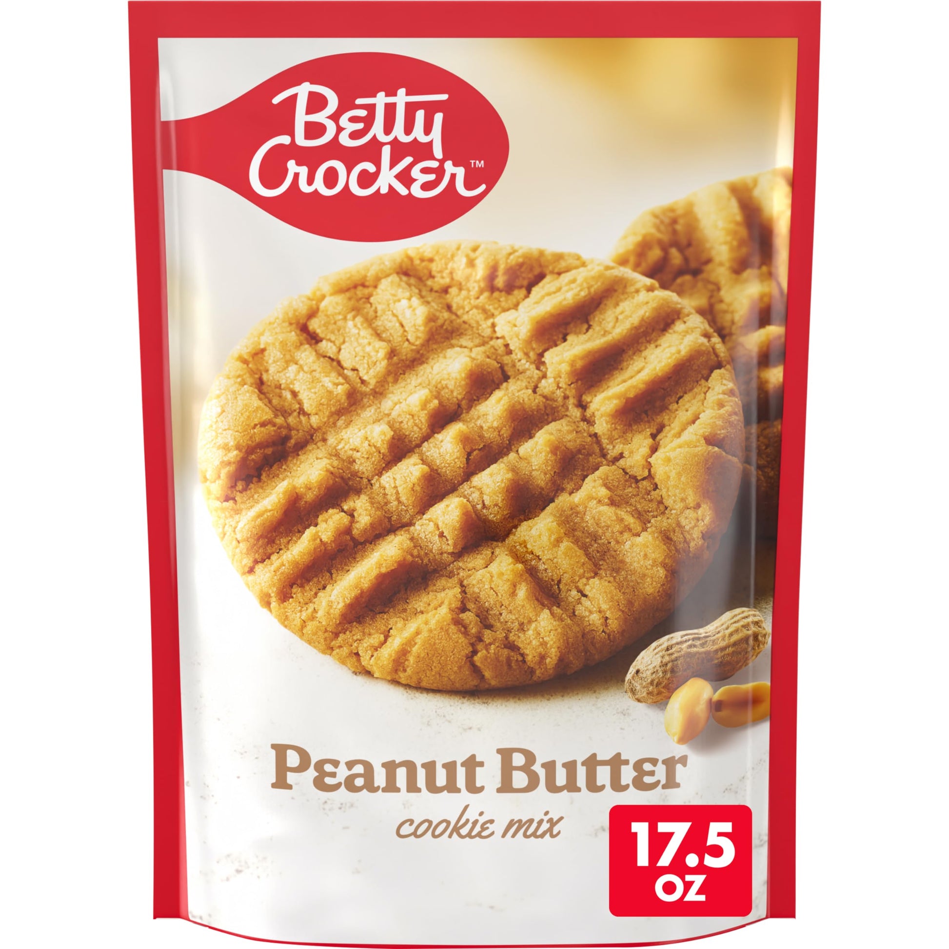 Betty Crocker Peanut Butter Cookies, Cookie Baking Mix, 17.5 oz