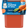 Gerber Baby Food Carrot, 4 Oz, 2 Ct Tubs