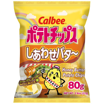 Calbee Potato Chips (Honey Butter, 2.8 Oz) | Taste The Tradition Of Japanese Snacks | Enjoy These Irresistible & Deliciously Cru