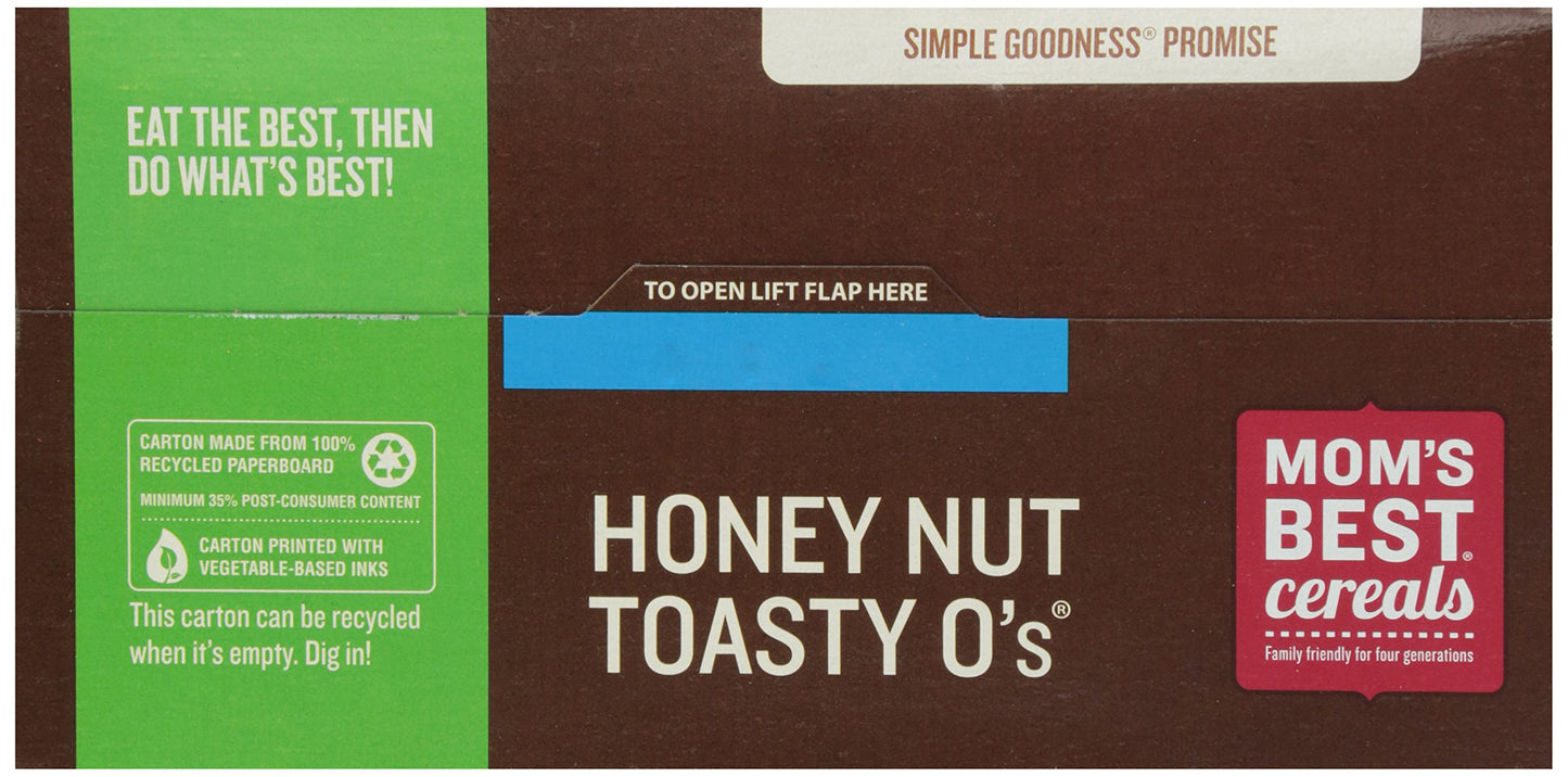 Mom's Best Cereal-Toasty O's Honey Nut, 20-Ounce (Pack of 5)
