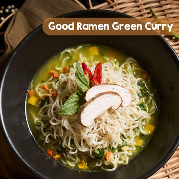 Perfect Earth Good Ramen Green Curry Noodles - Authentic Vibrant Thai Flavor, Medium Spice, Organic & Gluten-Free Instant Noodle
