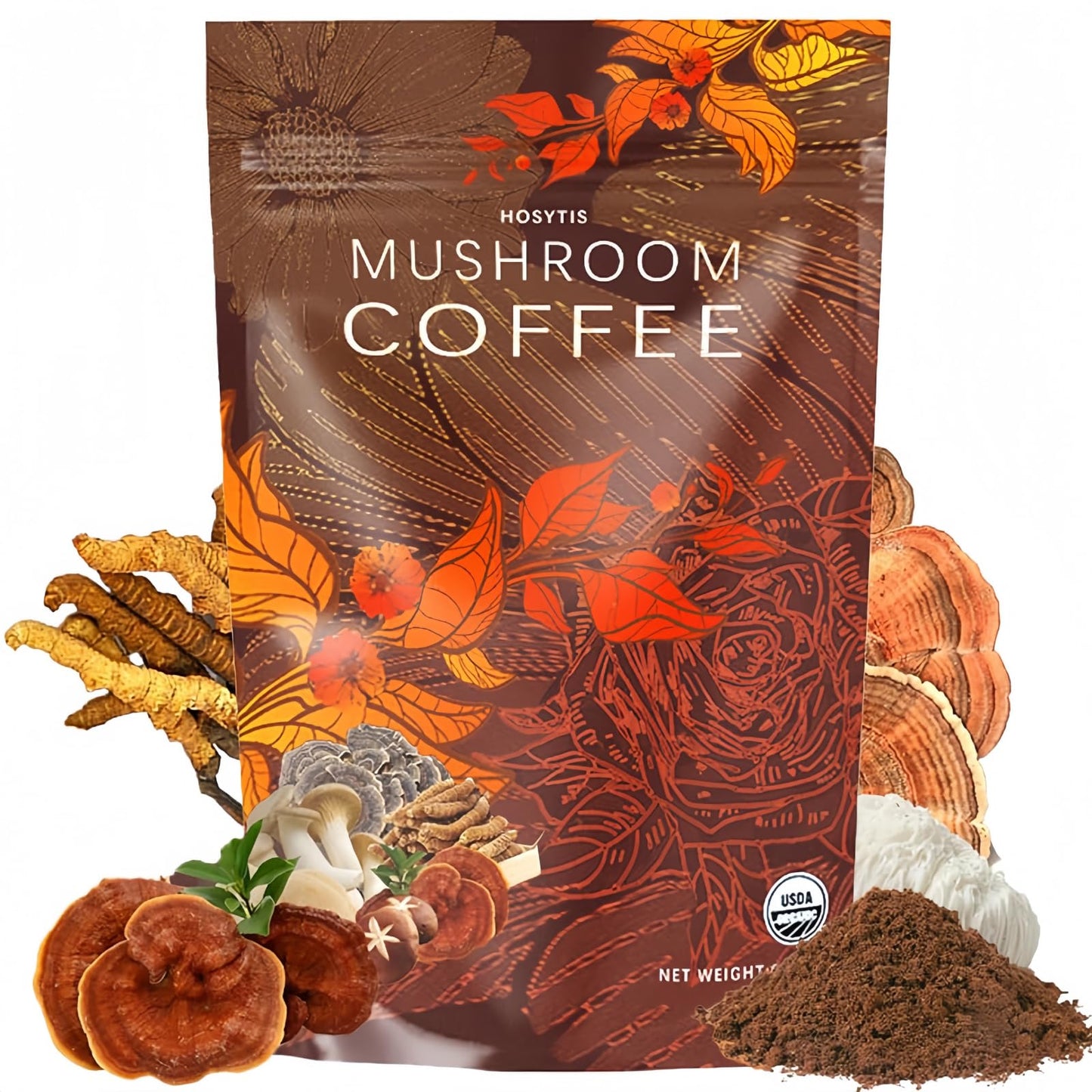 Mushroom Coffee With LionS Mane Reishi Cordyceps Shiitake King Tflavor Blendpet & Turkey Tail Everyday Dose (30 Servings) Top-Grade Instant Coffee For Playter Focus Energy(6.35 Ounce Pack Of 180G)