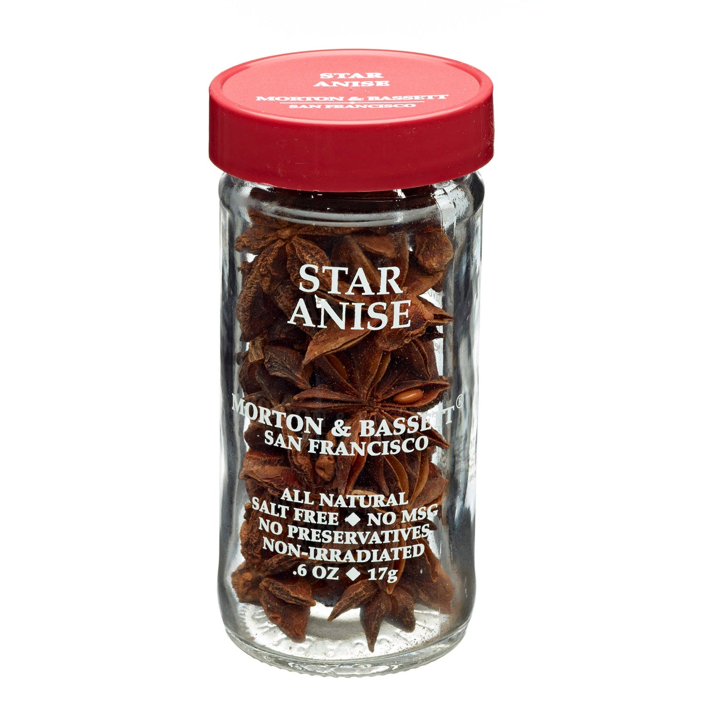 Morton & Bassett Whole Star Anise, 0.6 oz – Non-GMO, Salt-Free, Bold and Licorice-Flavored Spice for Teas, Soups & Asian Cuisine