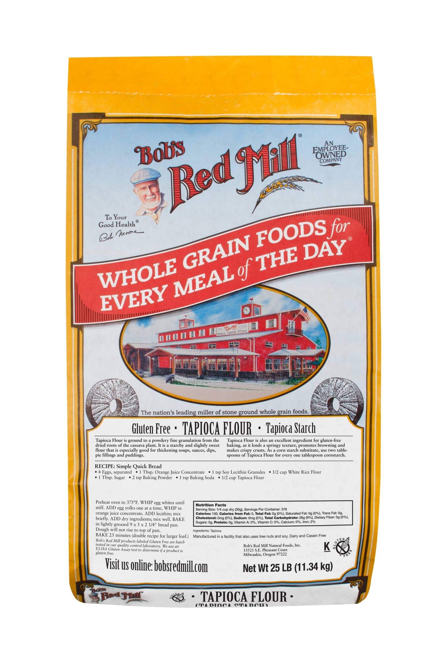 Bob'S Red Mill Bulk Tapioca Flour, Gluten Free, 25 Pound