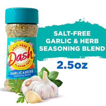 Dash Salt-Free Seasoning Blend, Garlic & Herb, 2.5 Ounce (Pack Of 8)