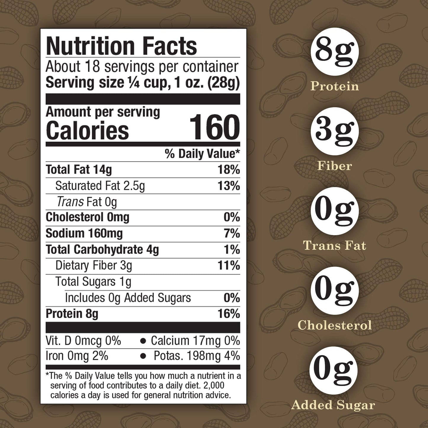 Virginia Diner - Gourmet Natural Sea Salt & Pepper Seasoned Virginia Peanuts, 18 Ounce Tin