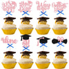 Gyufise 32Pcs Graduation Cupcake Toppers 2025 Glitter Class of 2025 Cupcake Toppers Supplies Congrats Grad Cap Diploma 2025 Cupc