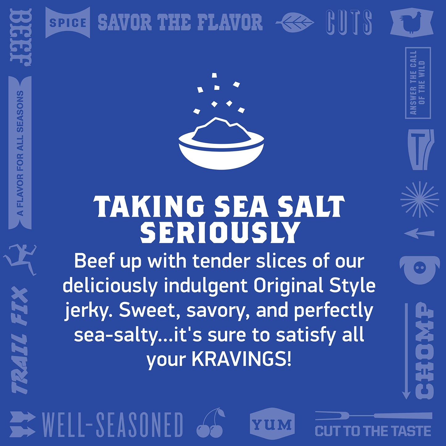 KRAVE Beef Jerky, Sea Salt - 100% Grass Fed, Gluten Free, 2.7 Ounce