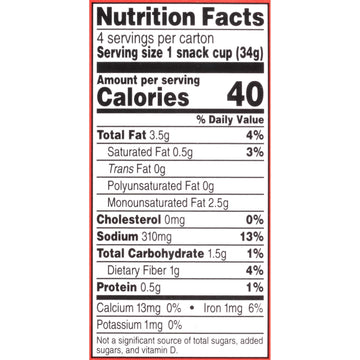 Lindsay Snack And Go Medium Black Ripe Pitted Olives, Case Of 4 (16 Snack Cups)