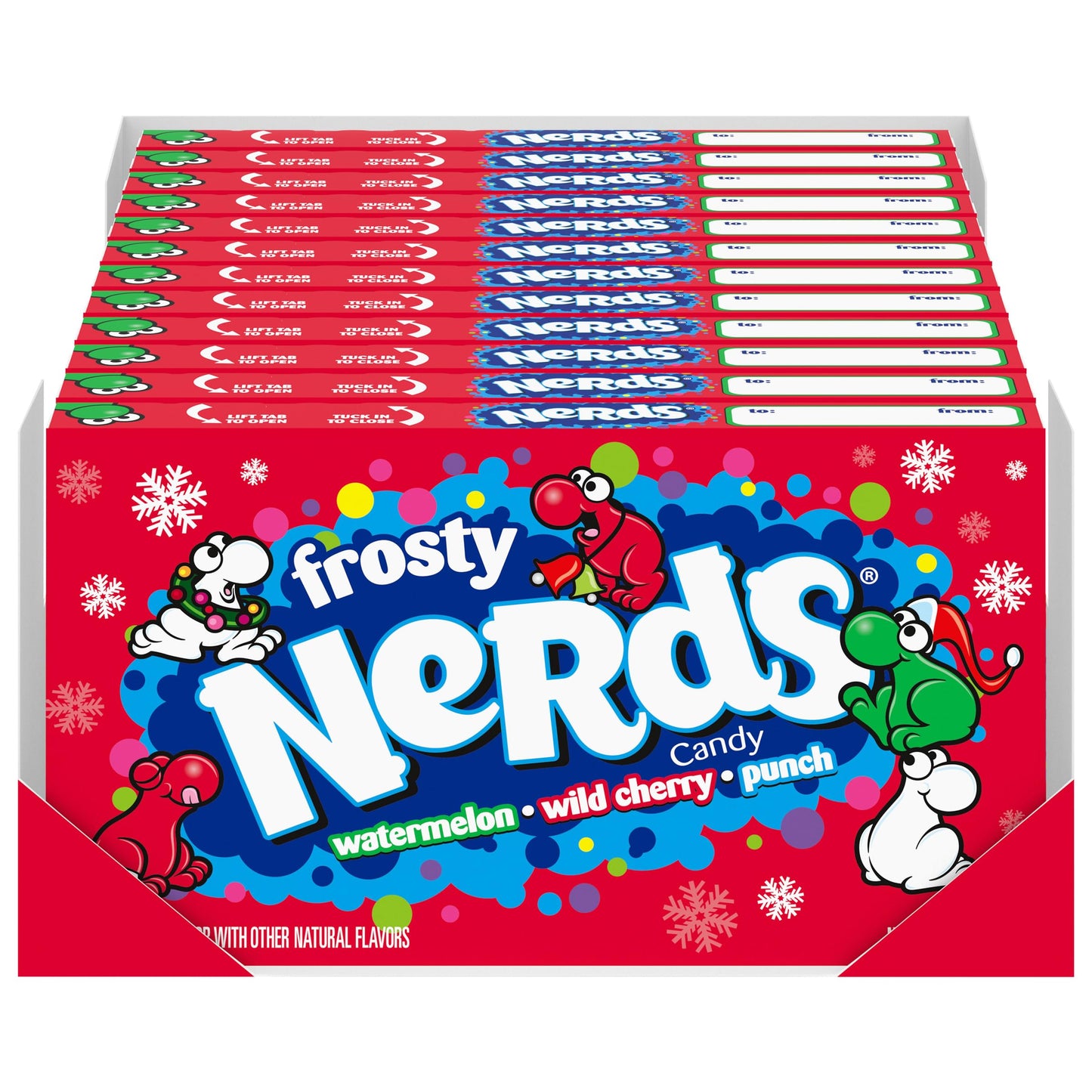 Nerds Frosty Theater Box, Watermelon, Cherry, & Punch, 5 Ounce (Pack Of 12) - Perfect For Stocking Stuffers, Holiday Gifting And