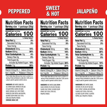 Jack Link'S Beef Jerky Bold Variety Pack - Includes Sweet & Hot, Jalapeo And Peppered Beef Jerky, Bulk Beef Snack Pack, 11G-12G