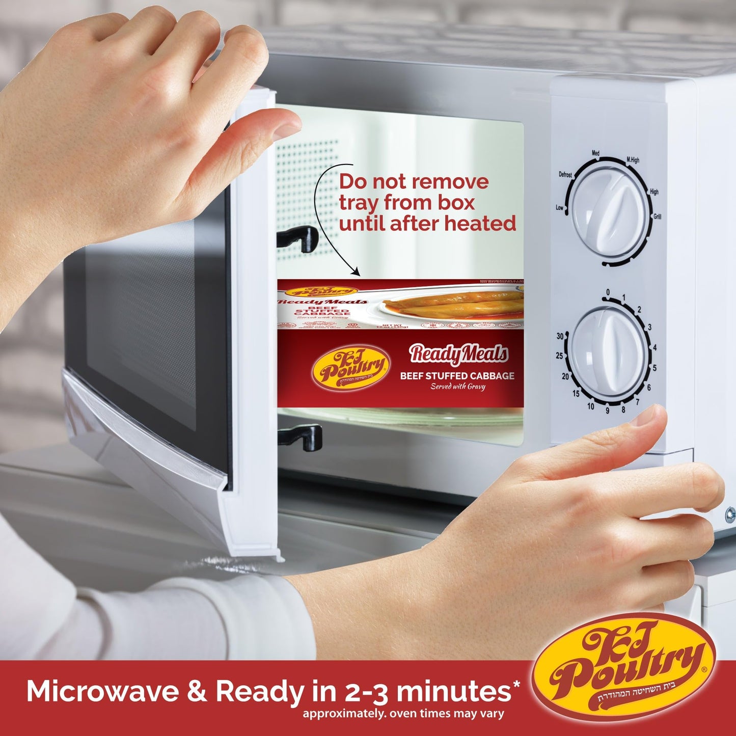 KJ Poultry Kosher Ready Meals - Beef Stuffed Cabbage Rolls, MRE Meat Meals Ready to Eat, Gluten Free (2 Pack) Prepared Entree Fu