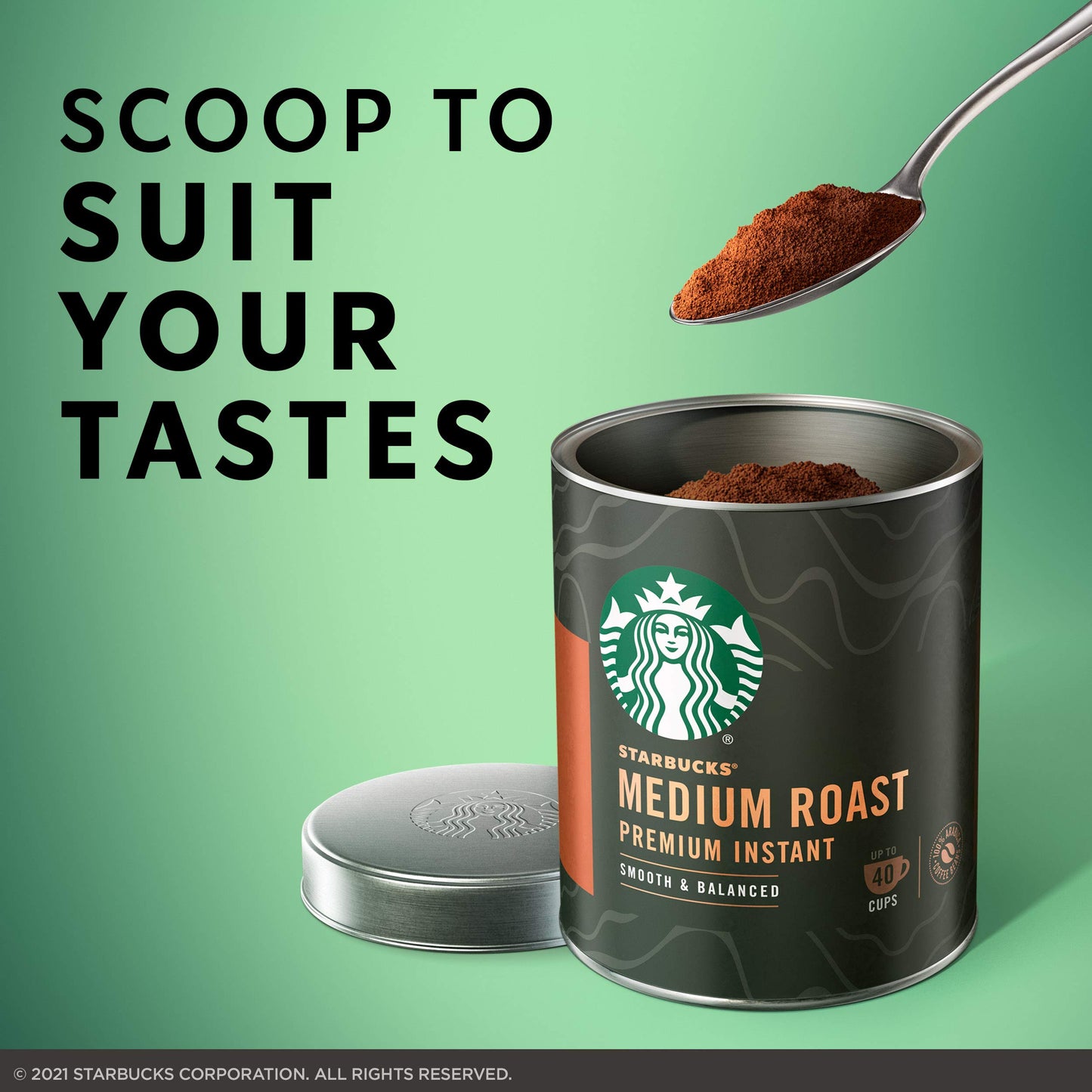 Starbucks Premium Instant Coffee — Medium Roast — 100% Arabica — 1 Tin (Up To 40 Cups)